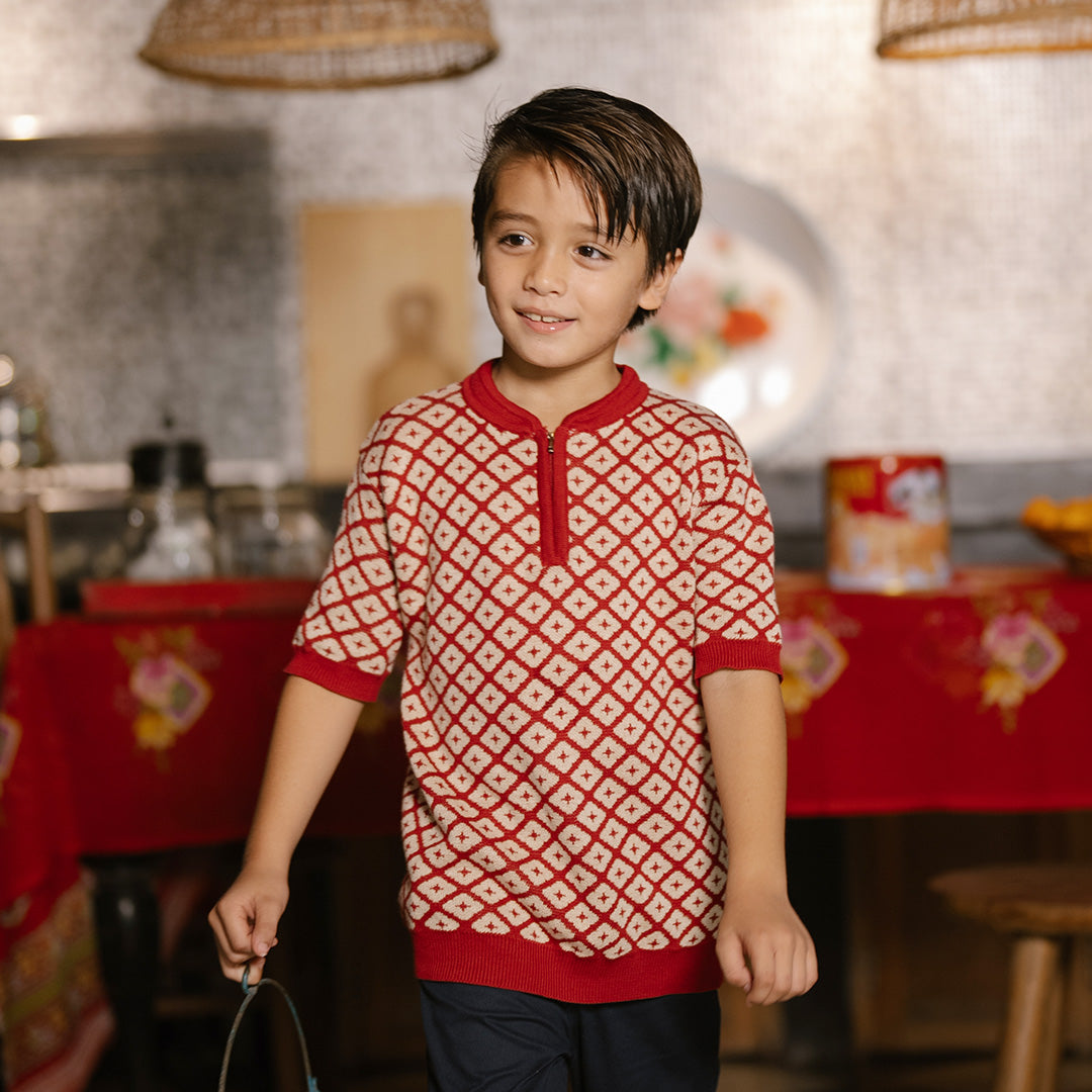 Amber Knit Qipao Top