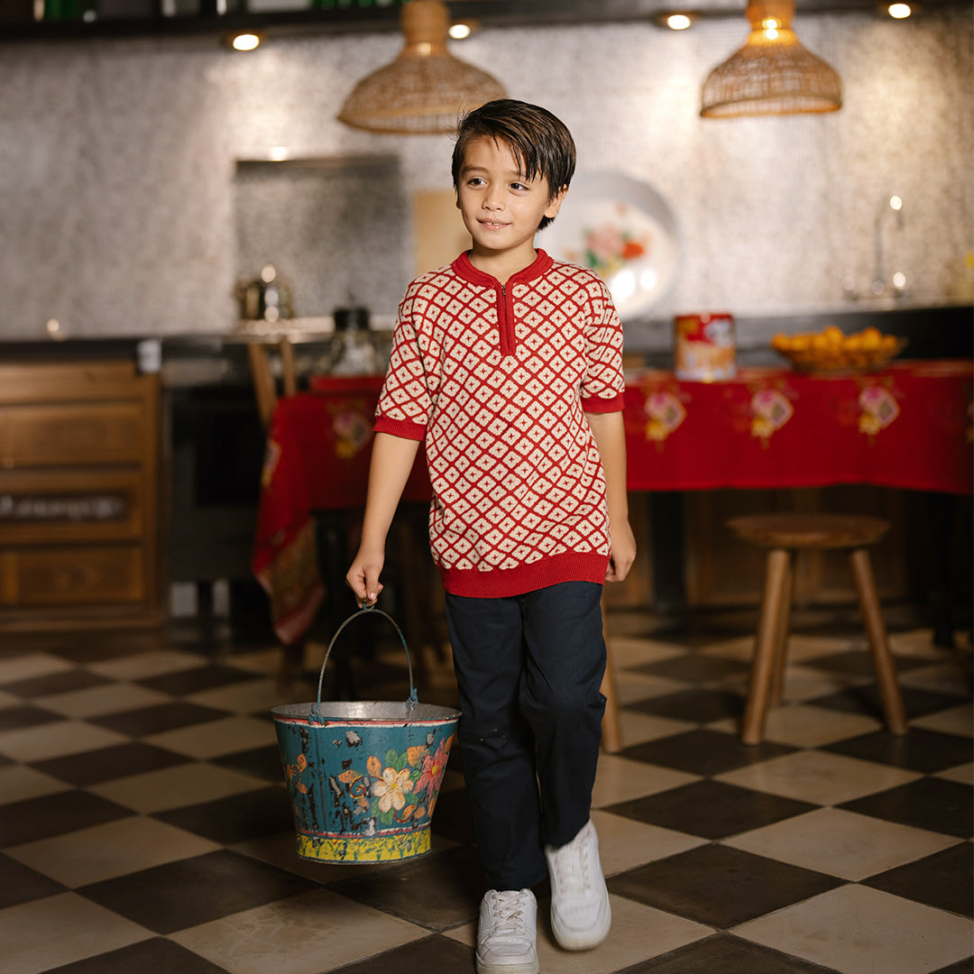 Amber Knit Qipao Top