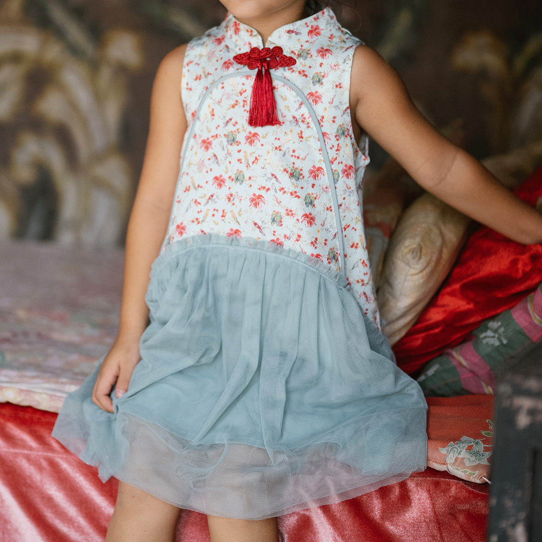 Cherry Blossom Qipao Dress