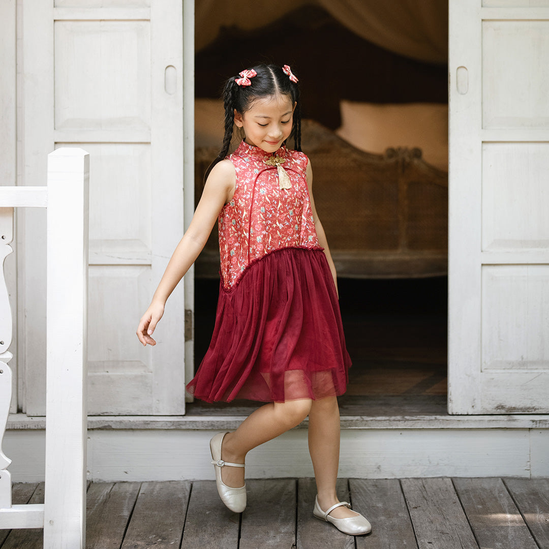 Cherry Blossom Qipao Dress
