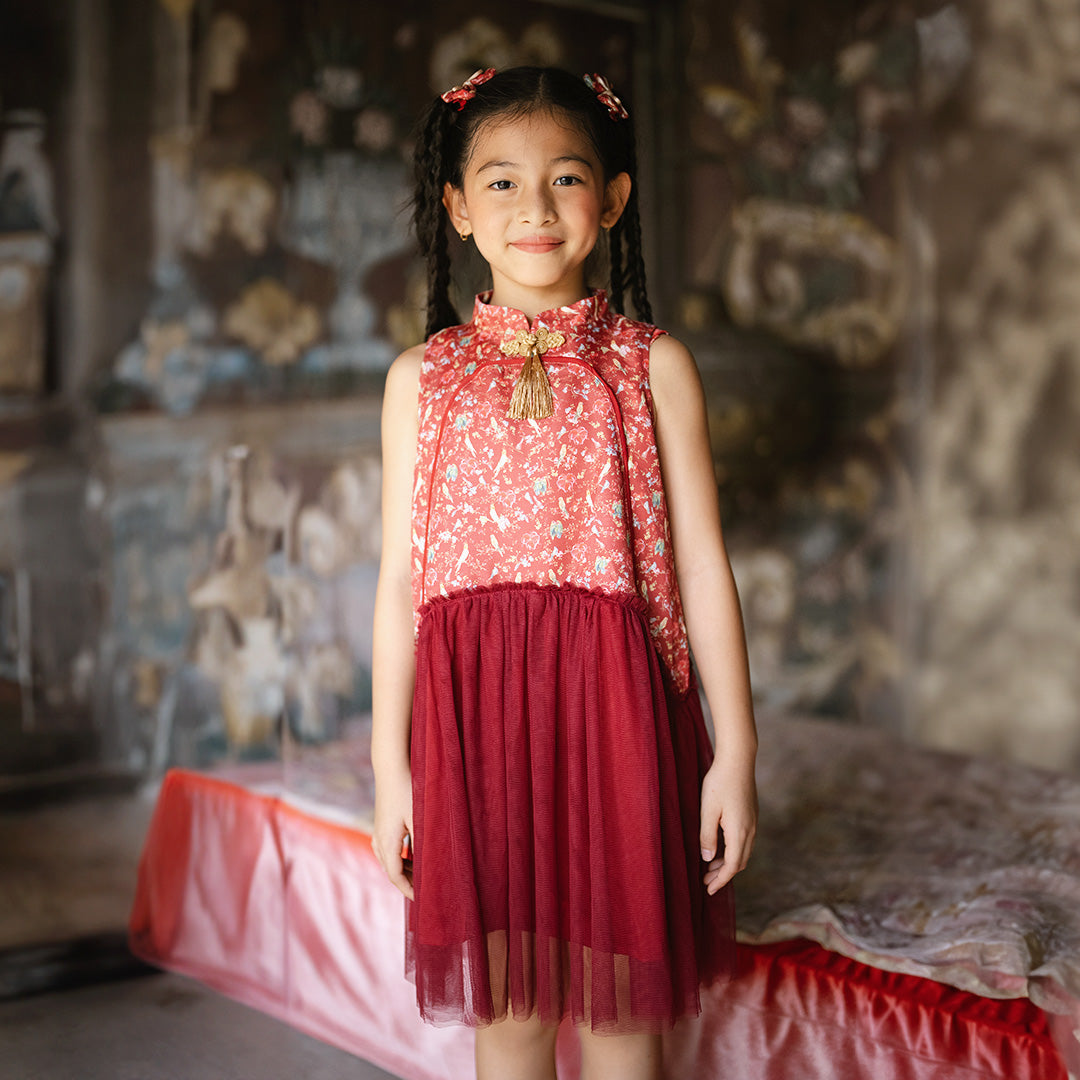 Cherry Blossom Qipao Dress