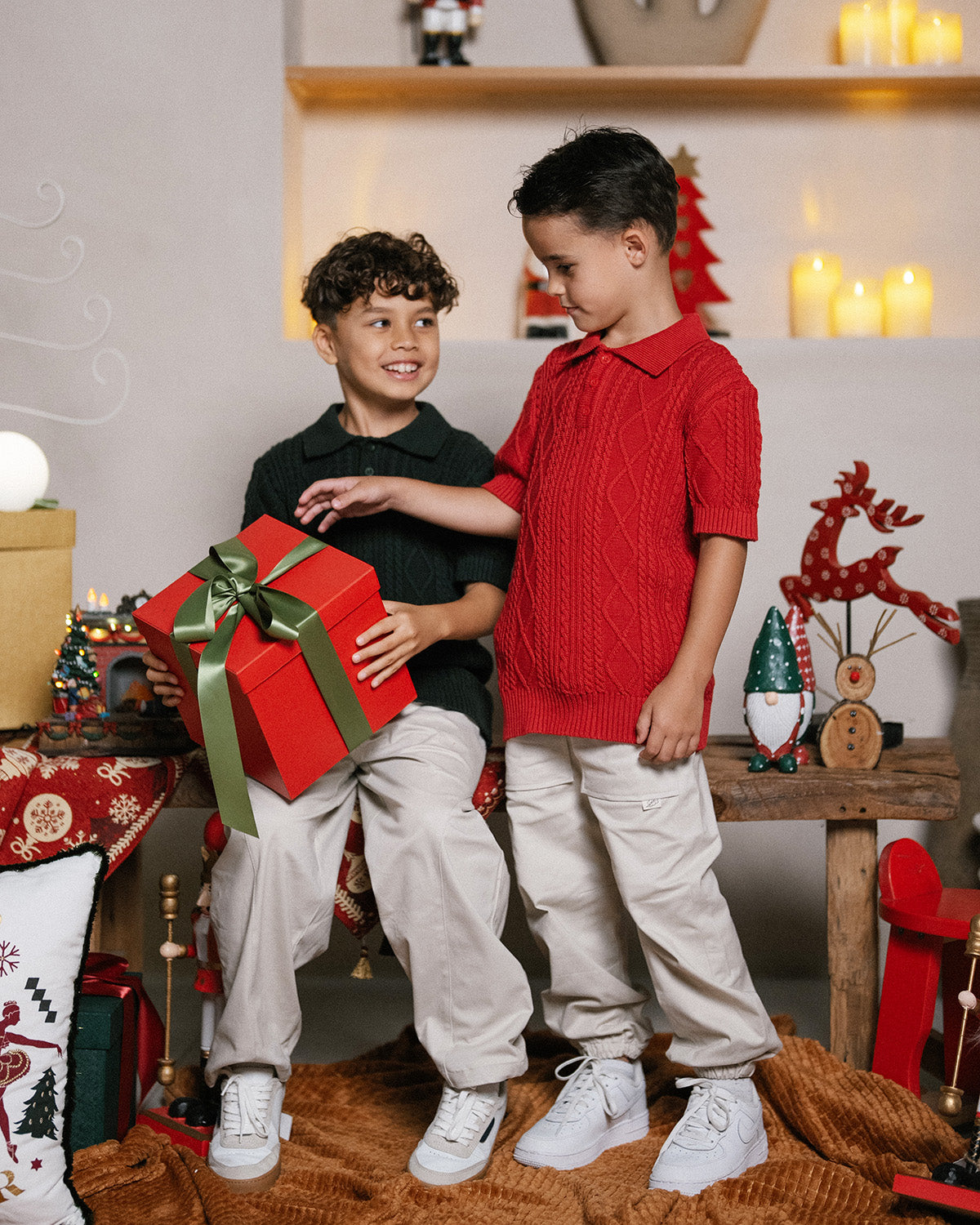 Diamond Knit Polo Shirt