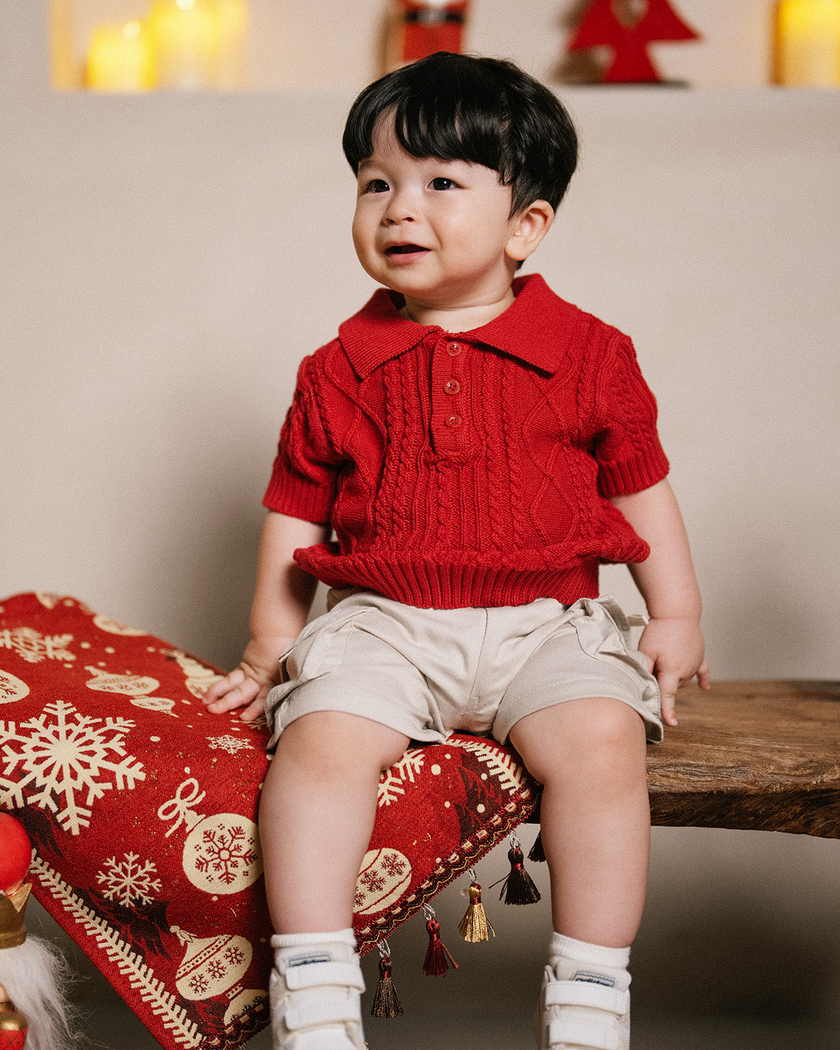 Diamond Knit Polo Shirt