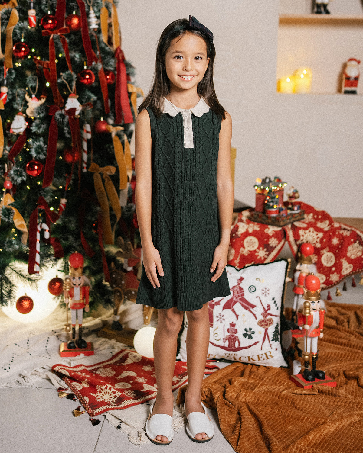Classic Scallop Dot Gown - Ecru main image 0