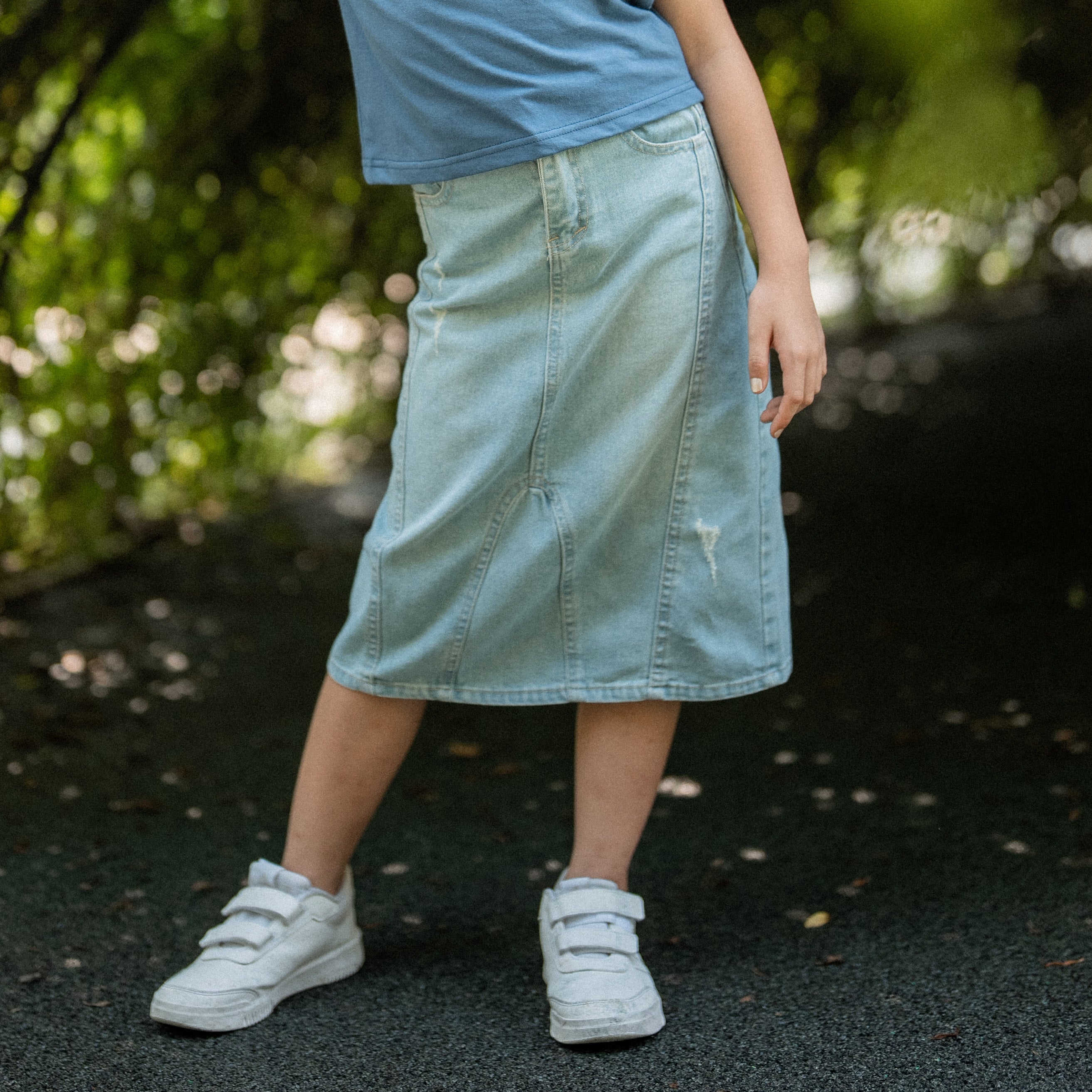Long Denim Skirt