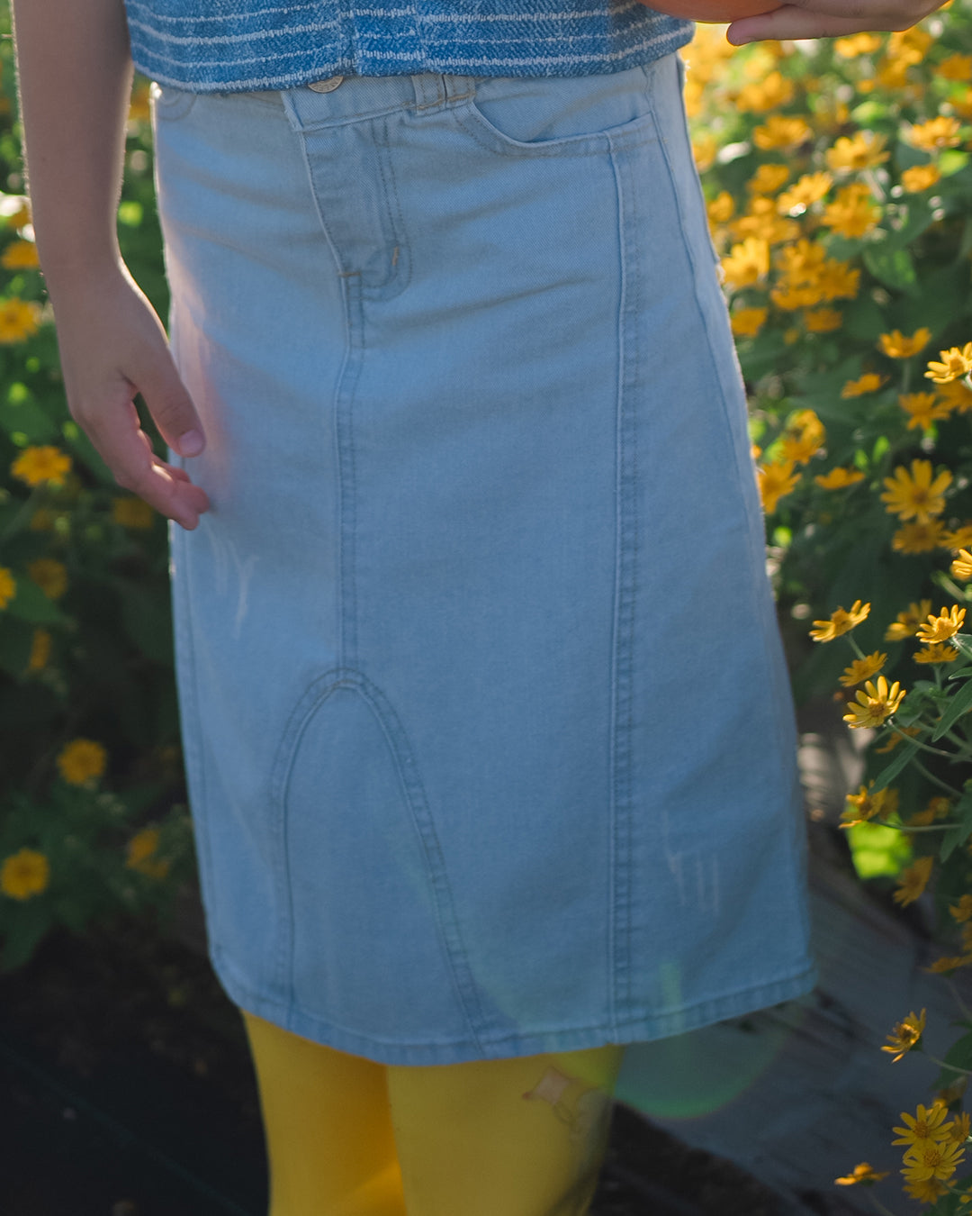 Long Denim Skirt