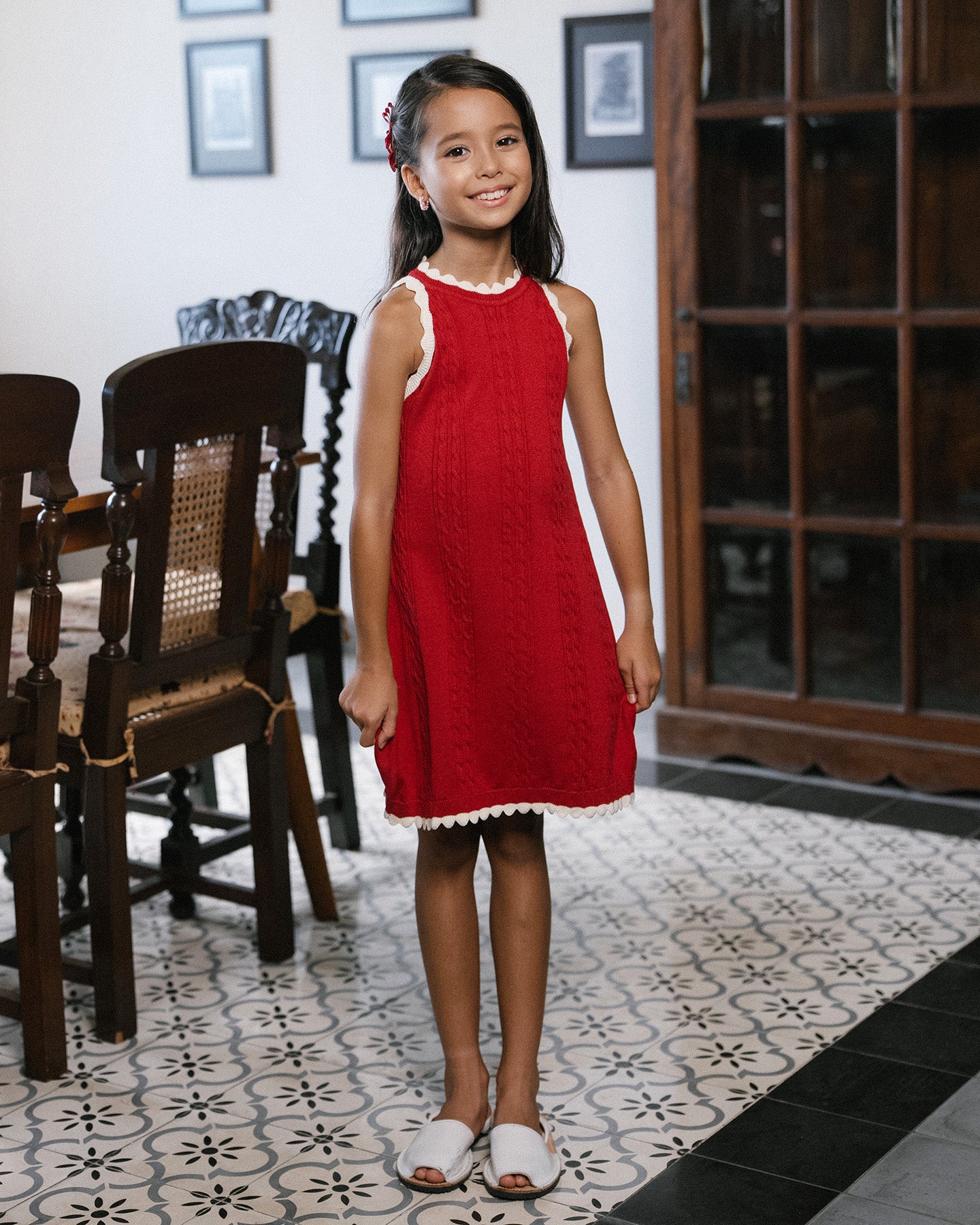 Peach Halter Knit Dress