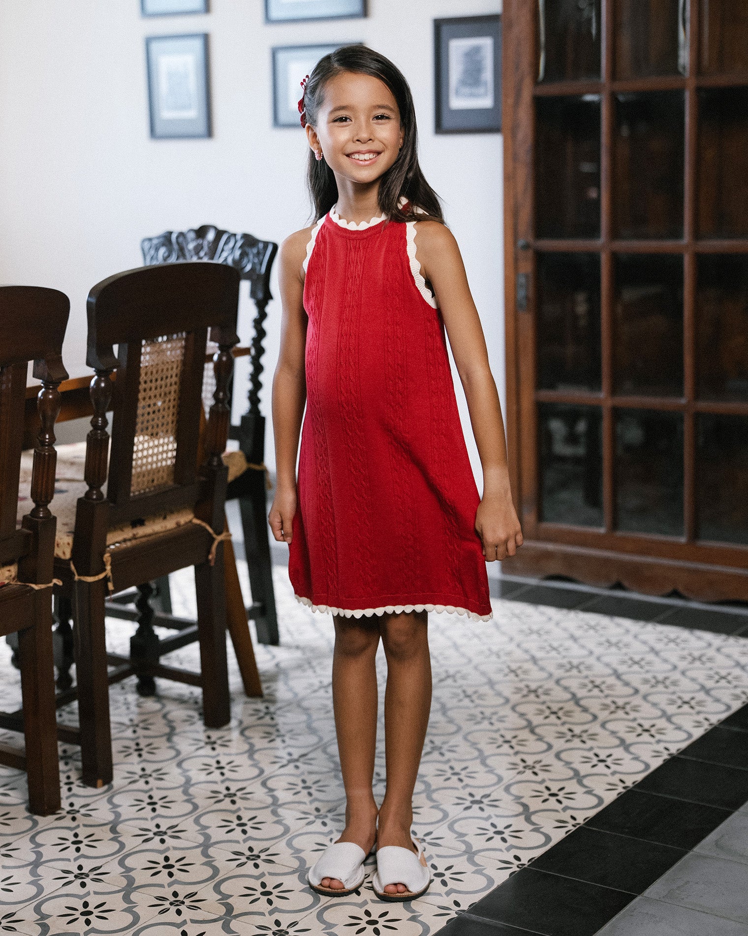 Peach Halter Knit Dress