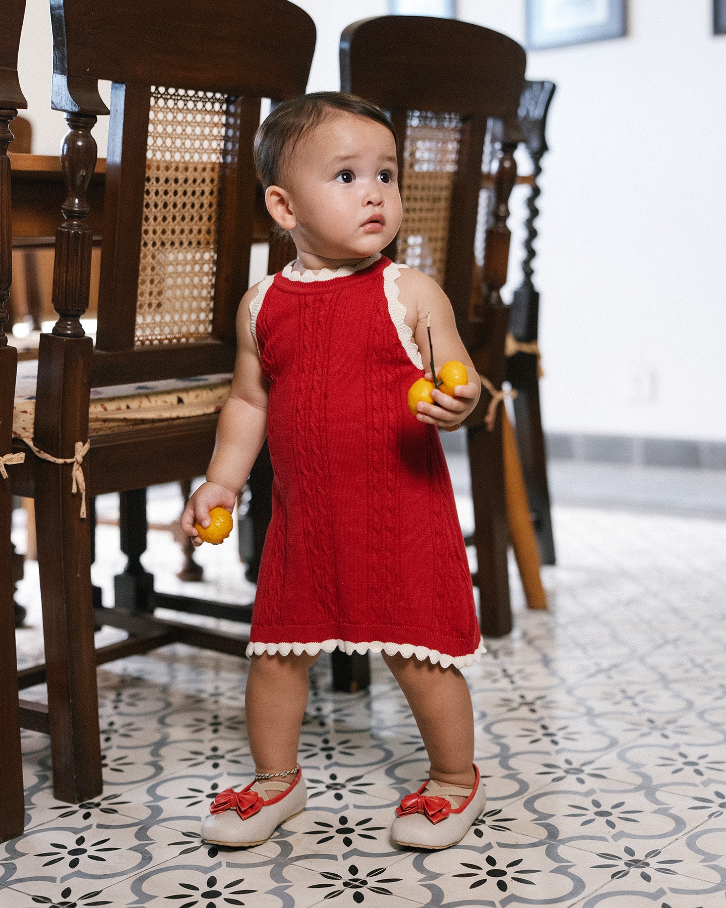 Peach Halter Knit Dress