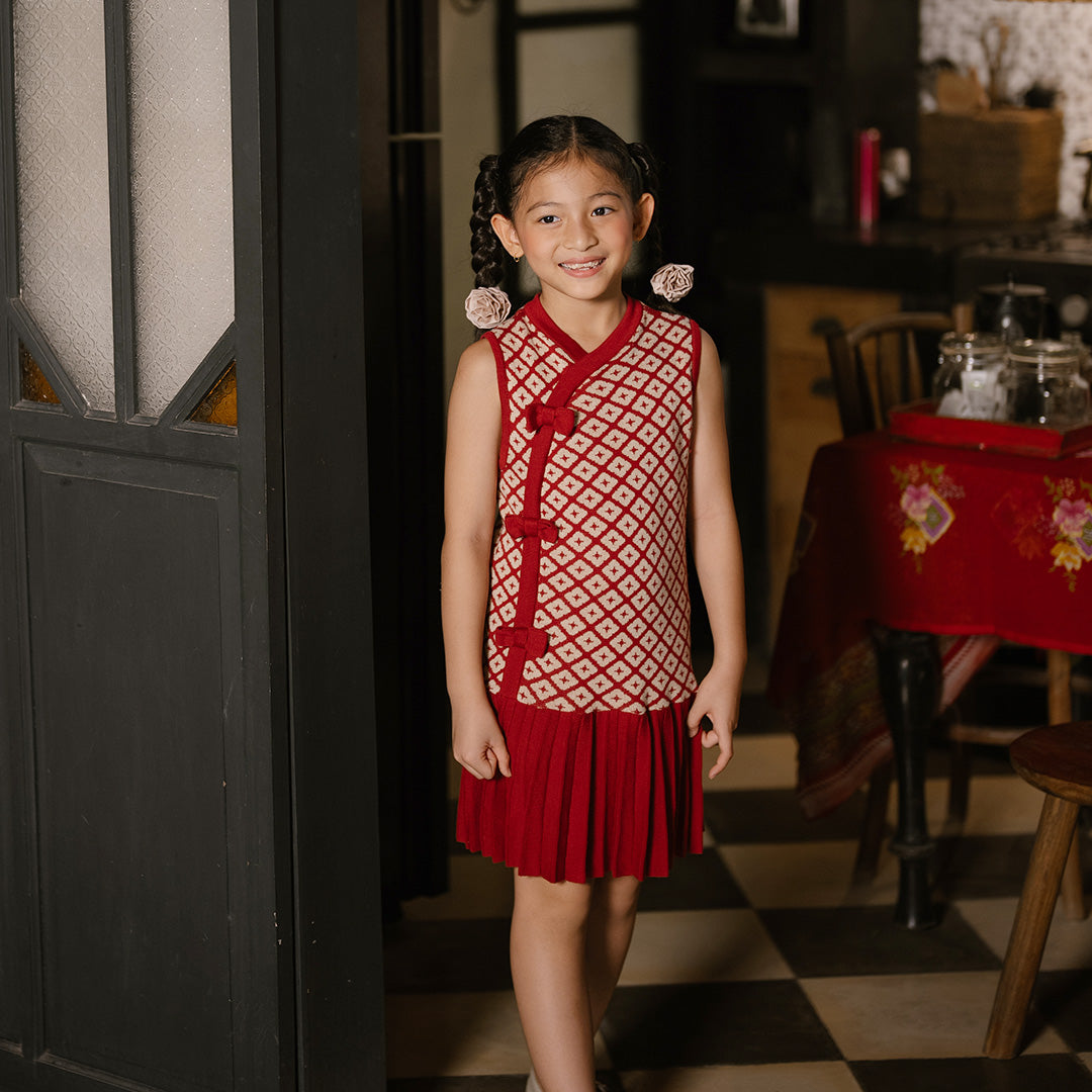 Ruby Knit Qipao Dress