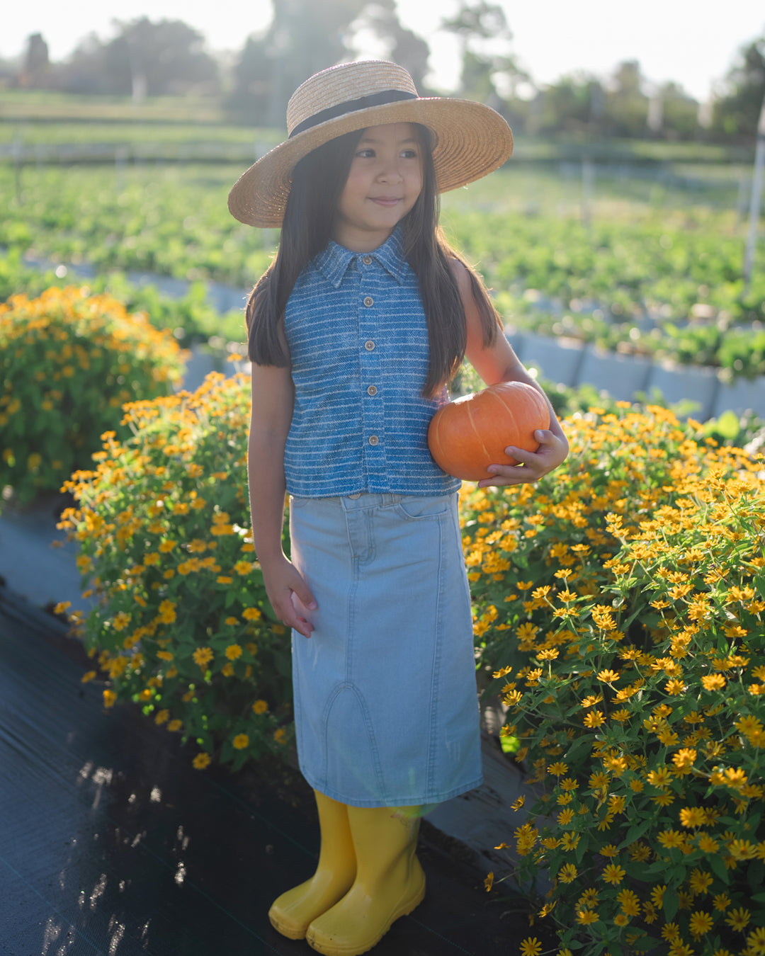 Sleeveless Denim Shirt