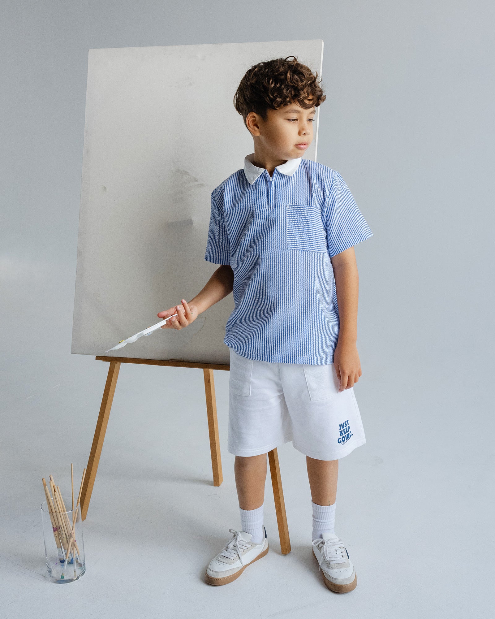 Crinkle Polo Shirt