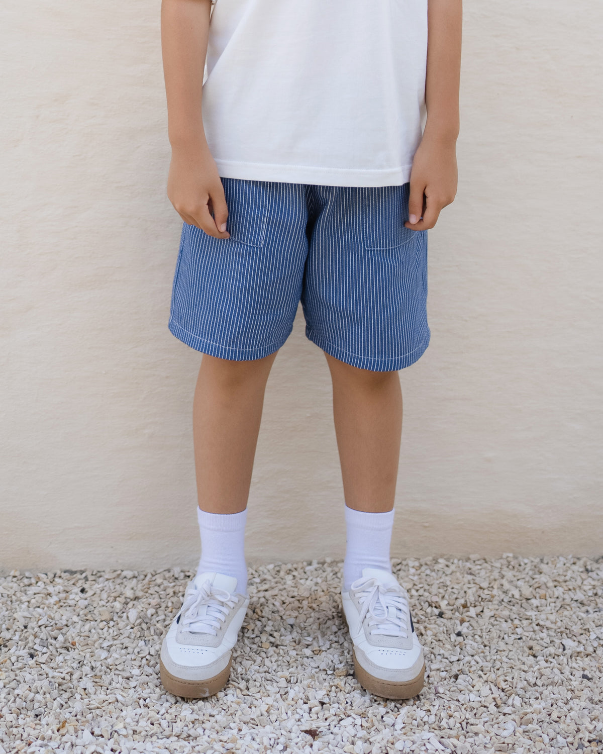 Denim Striped Short