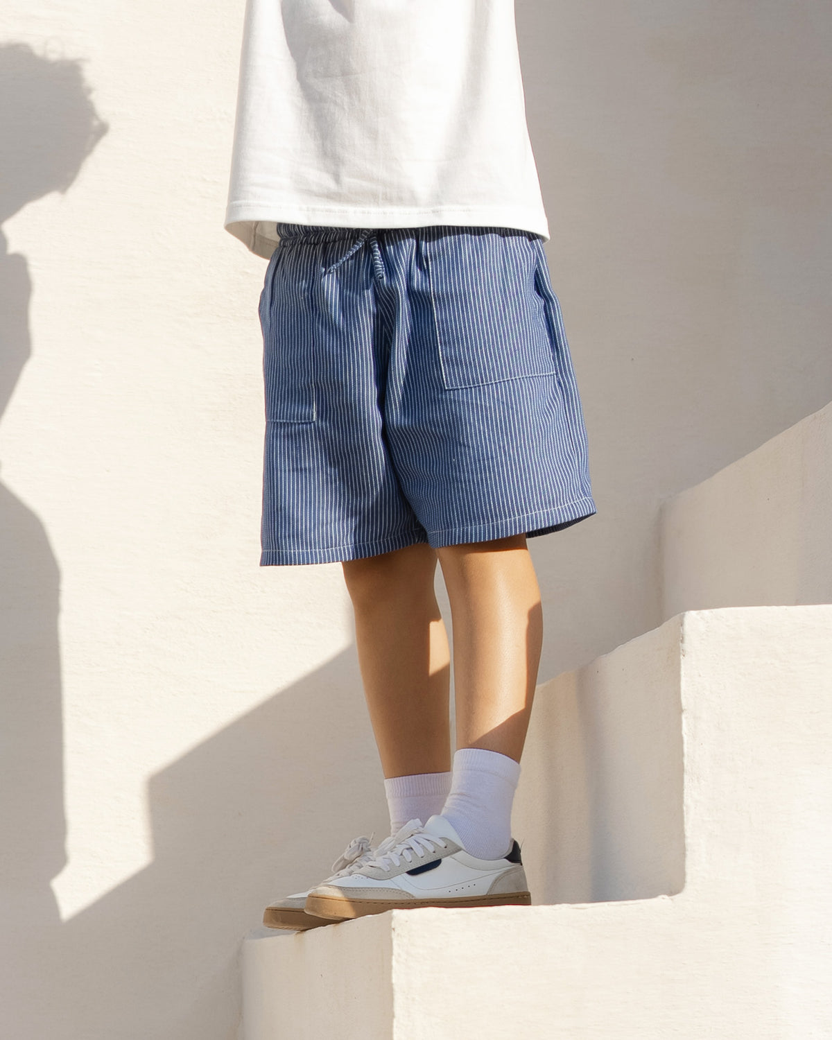Denim Striped Short