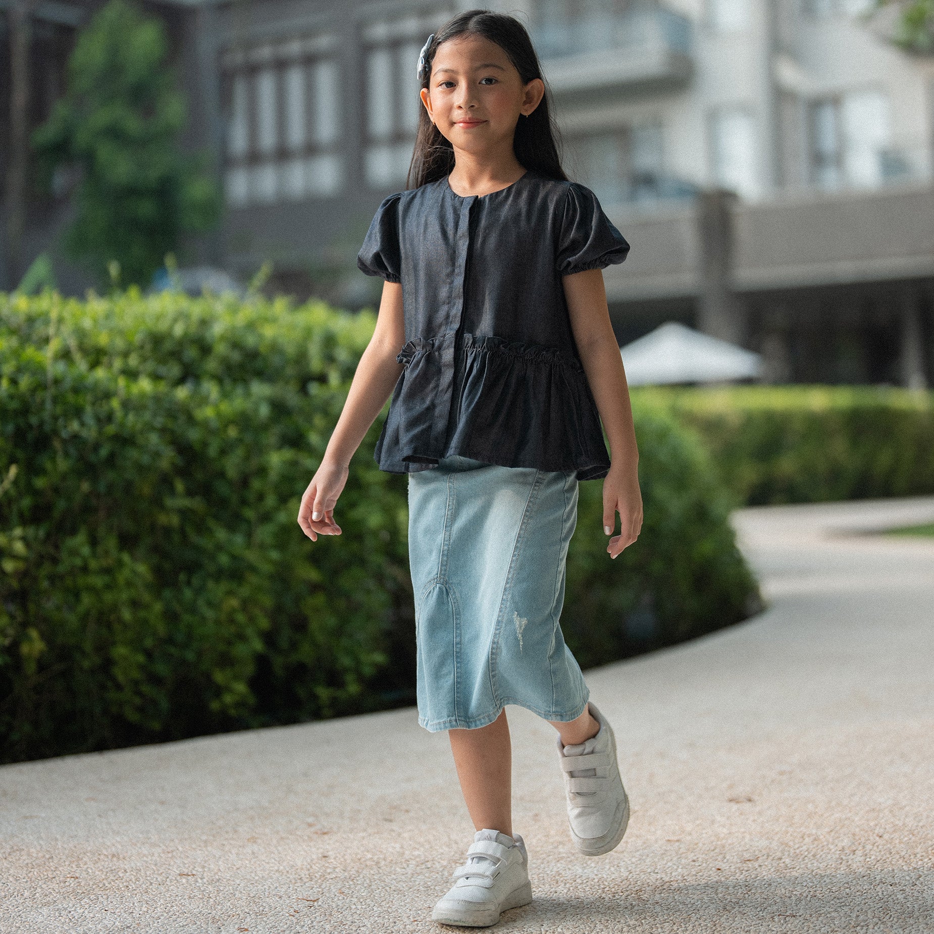 Long Denim Skirt