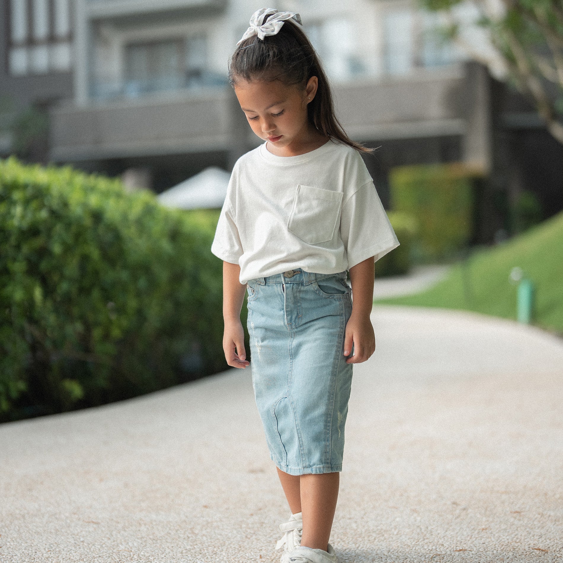 Long Denim Skirt