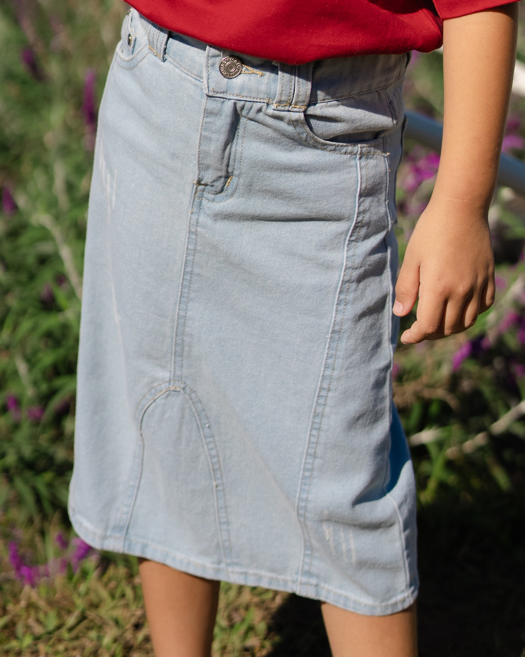 Long Denim Skirt