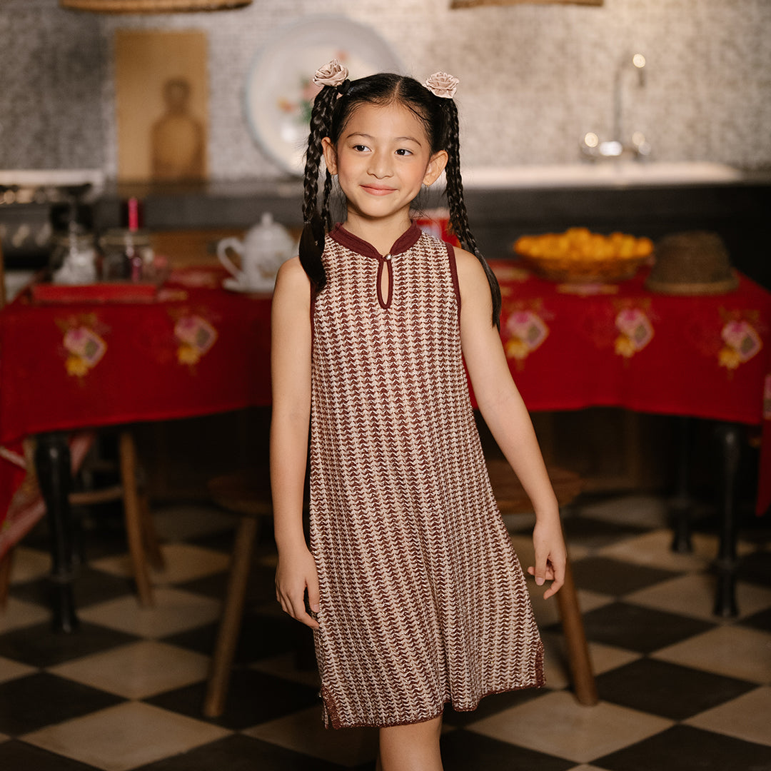 Lotus Knit Dress Qipao