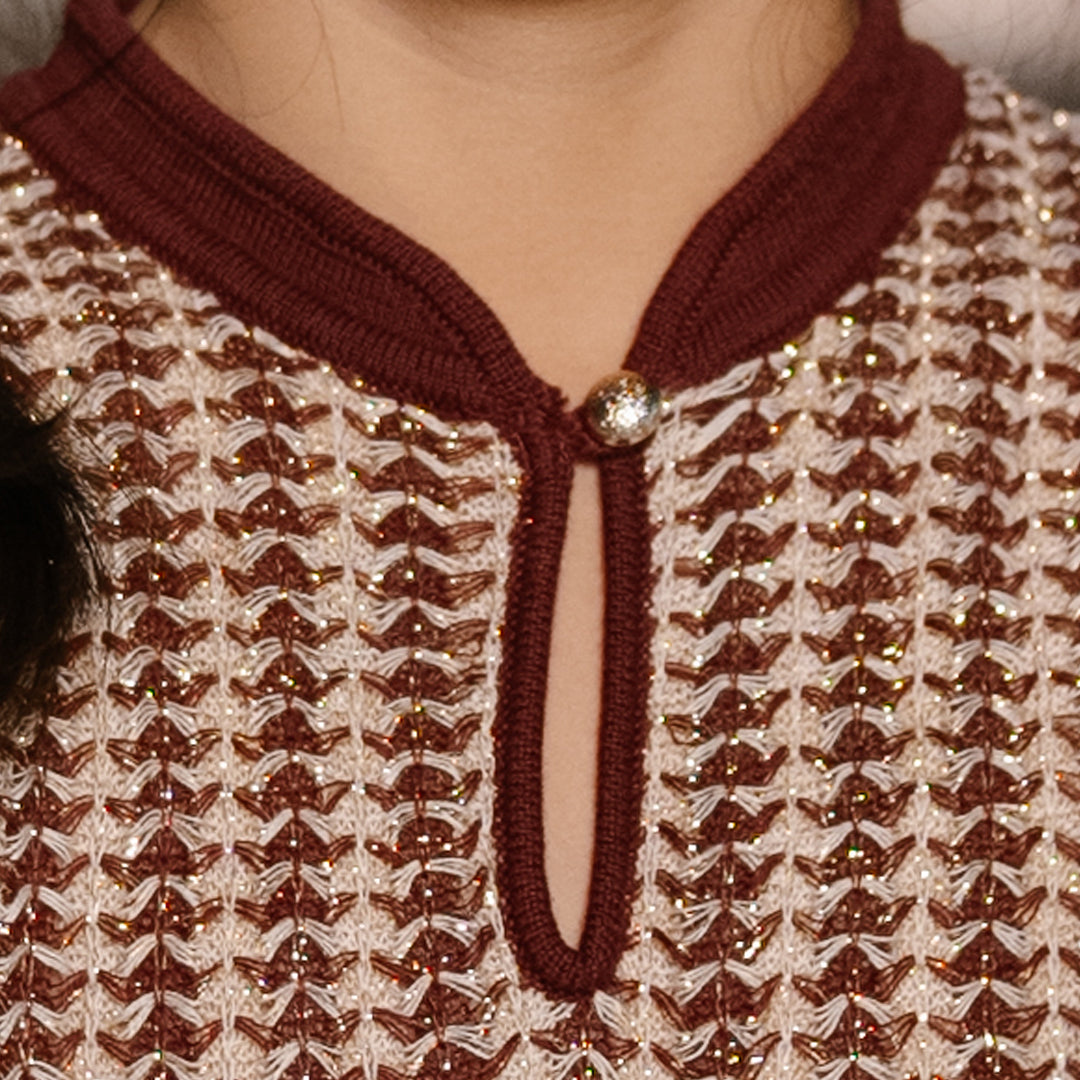 Lotus Knit Dress Qipao