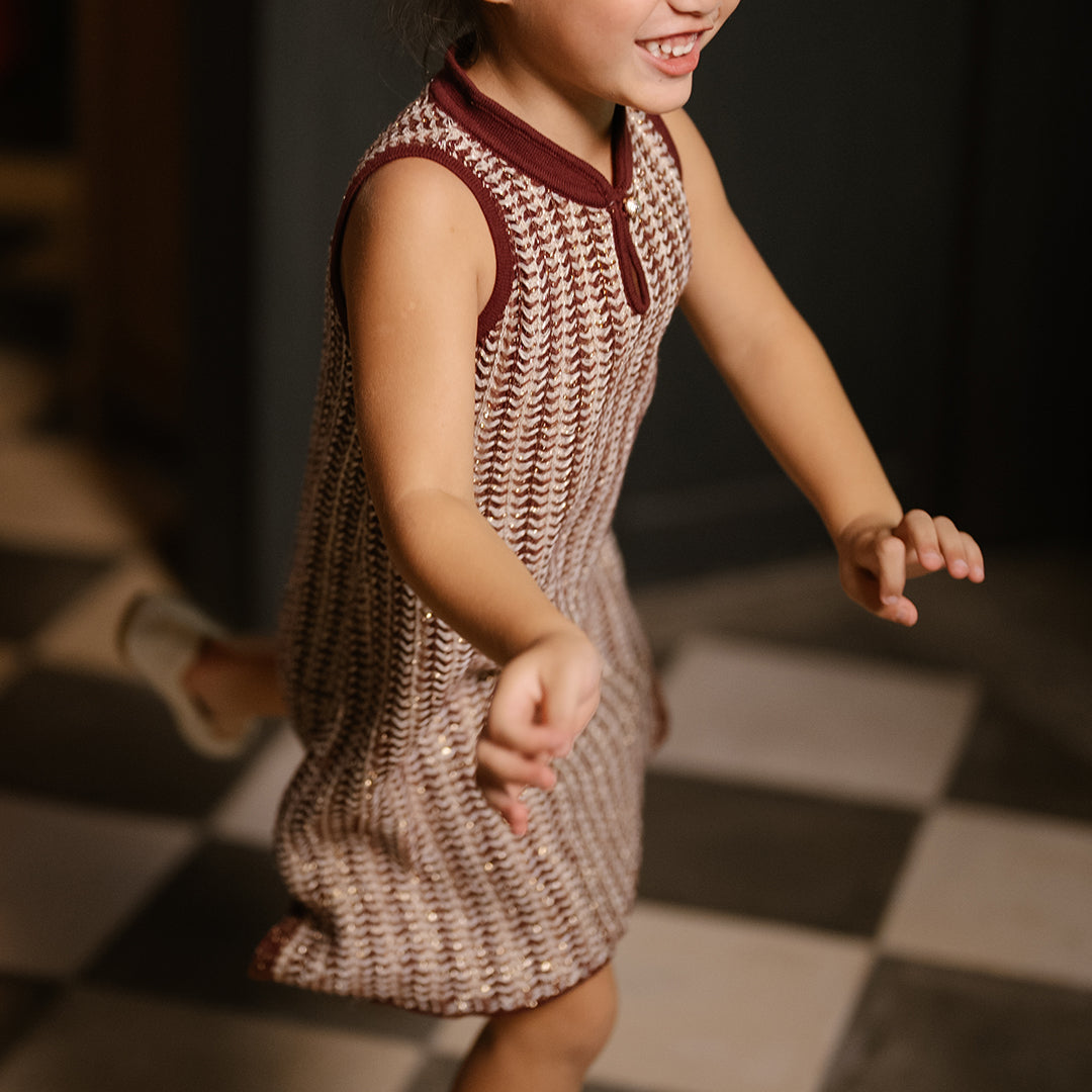 Lotus Knit Dress Qipao