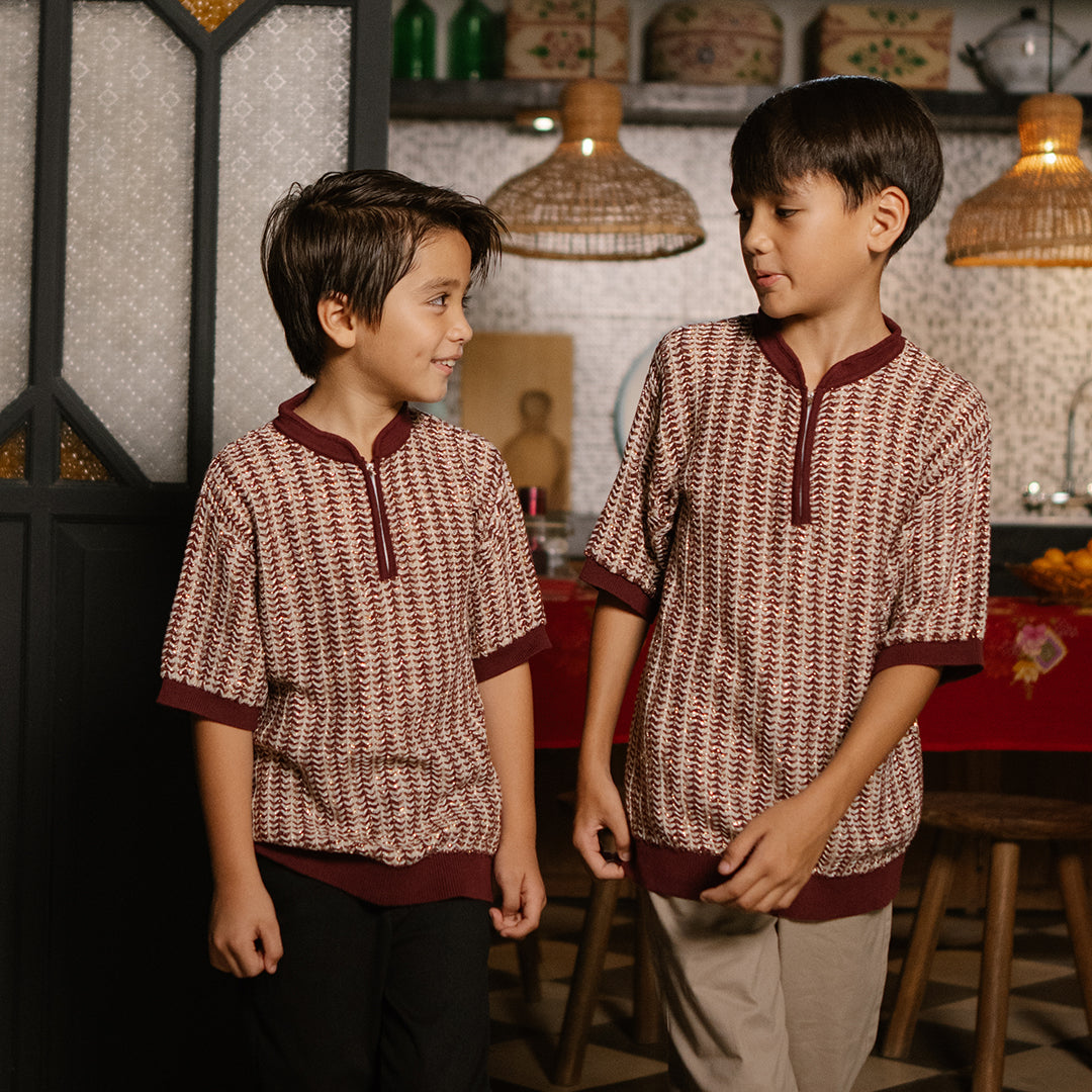 Oak Knit Top Qipao