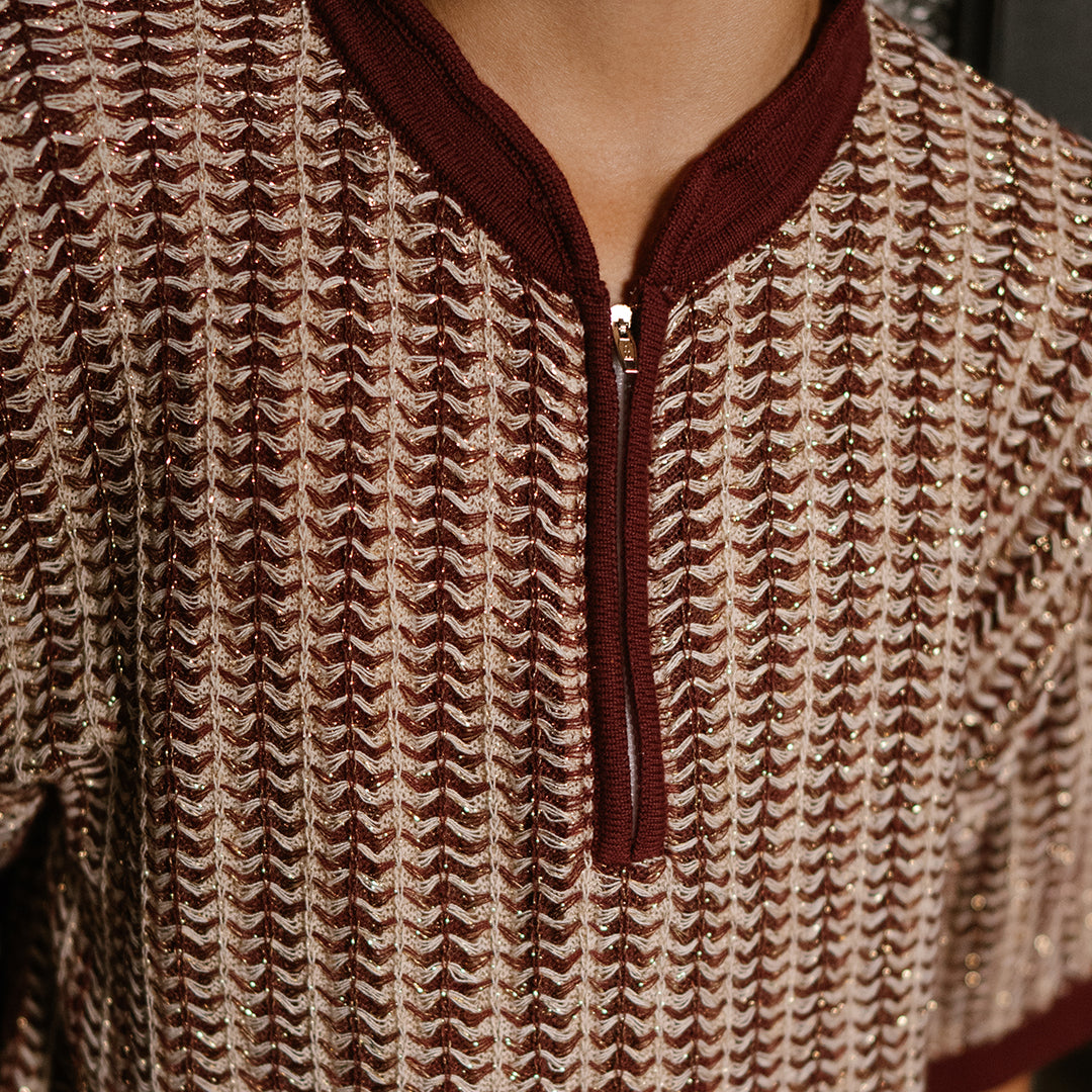 Oak Knit Top Qipao