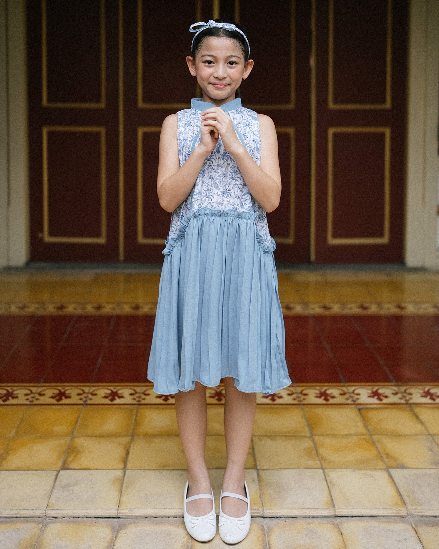 Peacock Pleated Dress