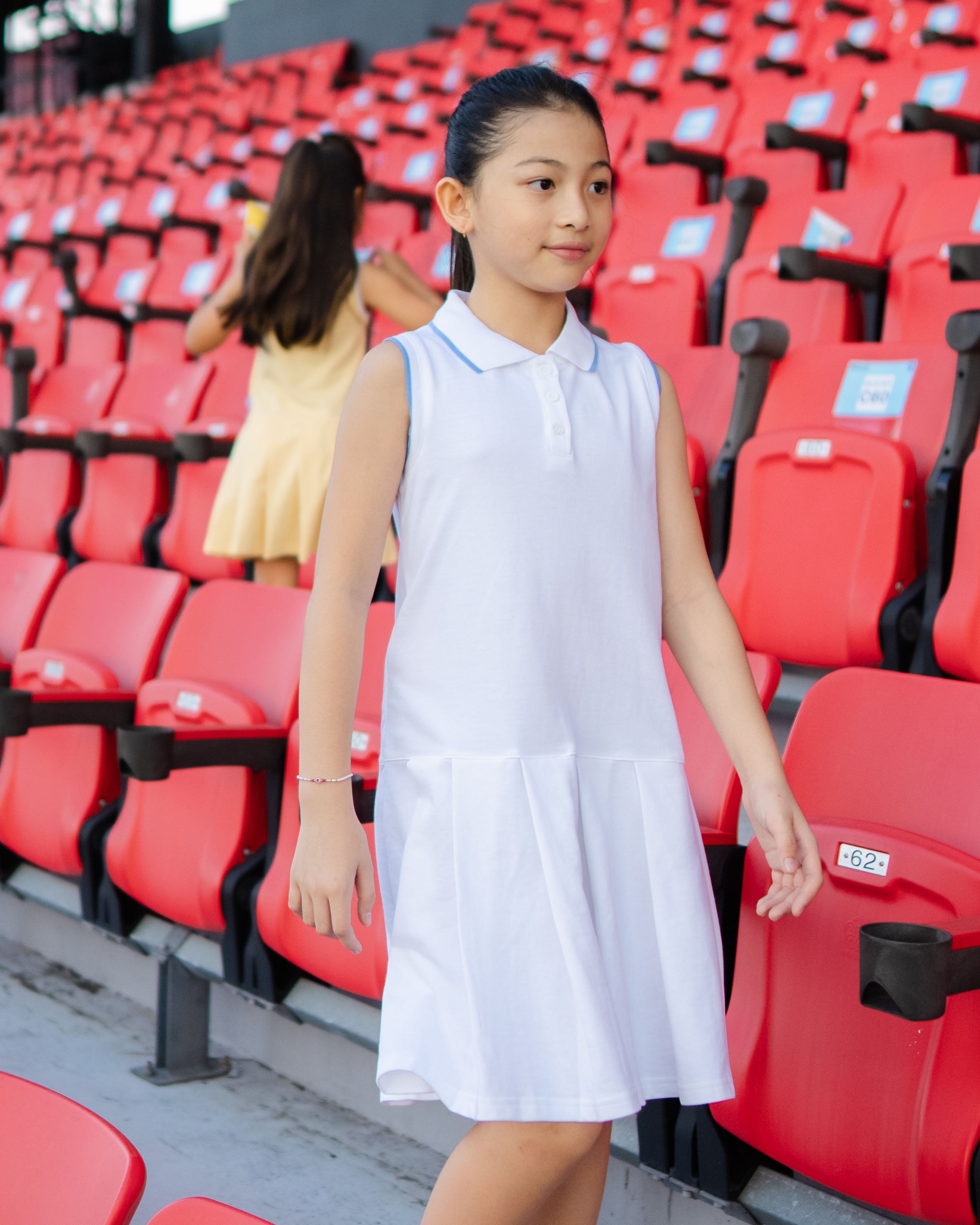 Pleated Polo Dress