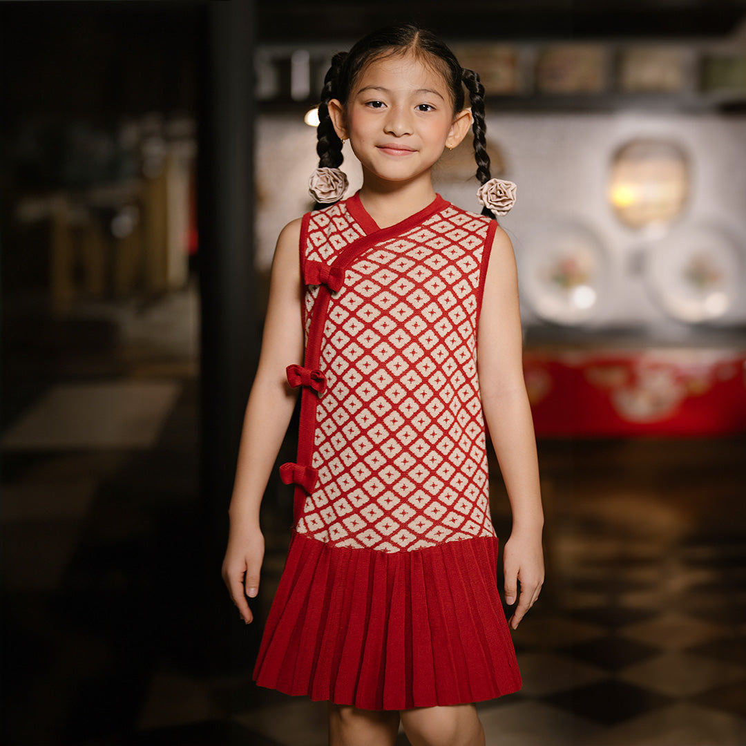 Ruby Knit Qipao Dress