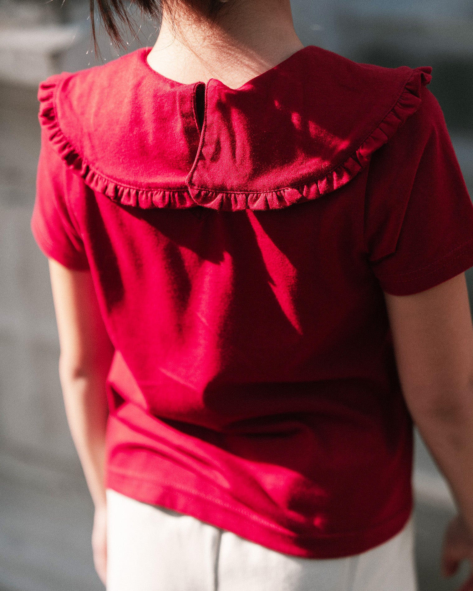 Ruffle Cotton Tee