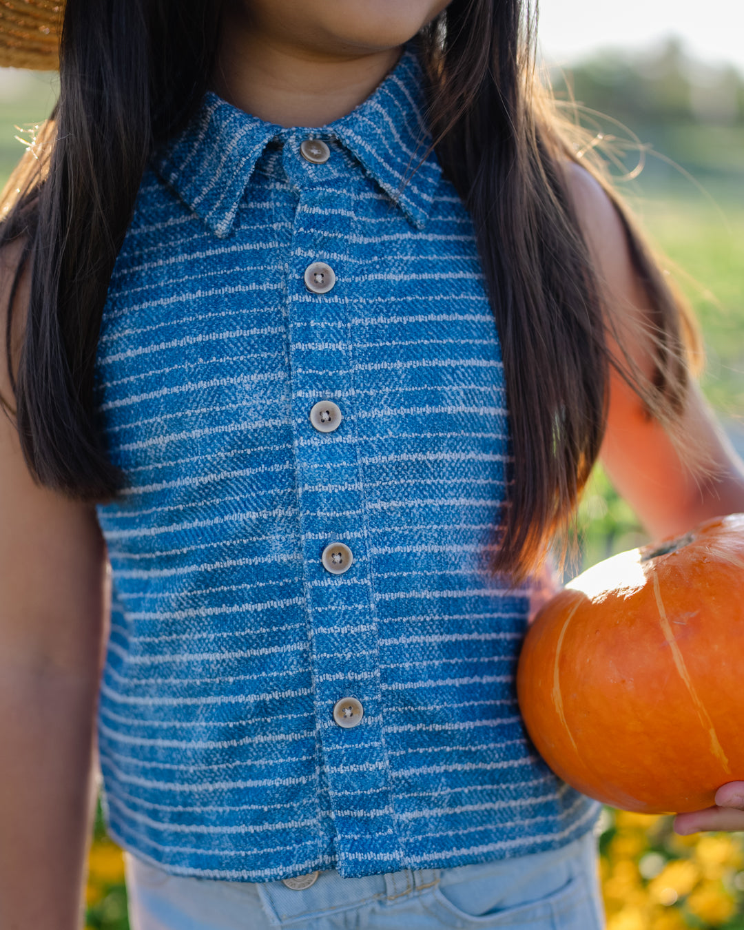 Sleeveless Denim Shirt